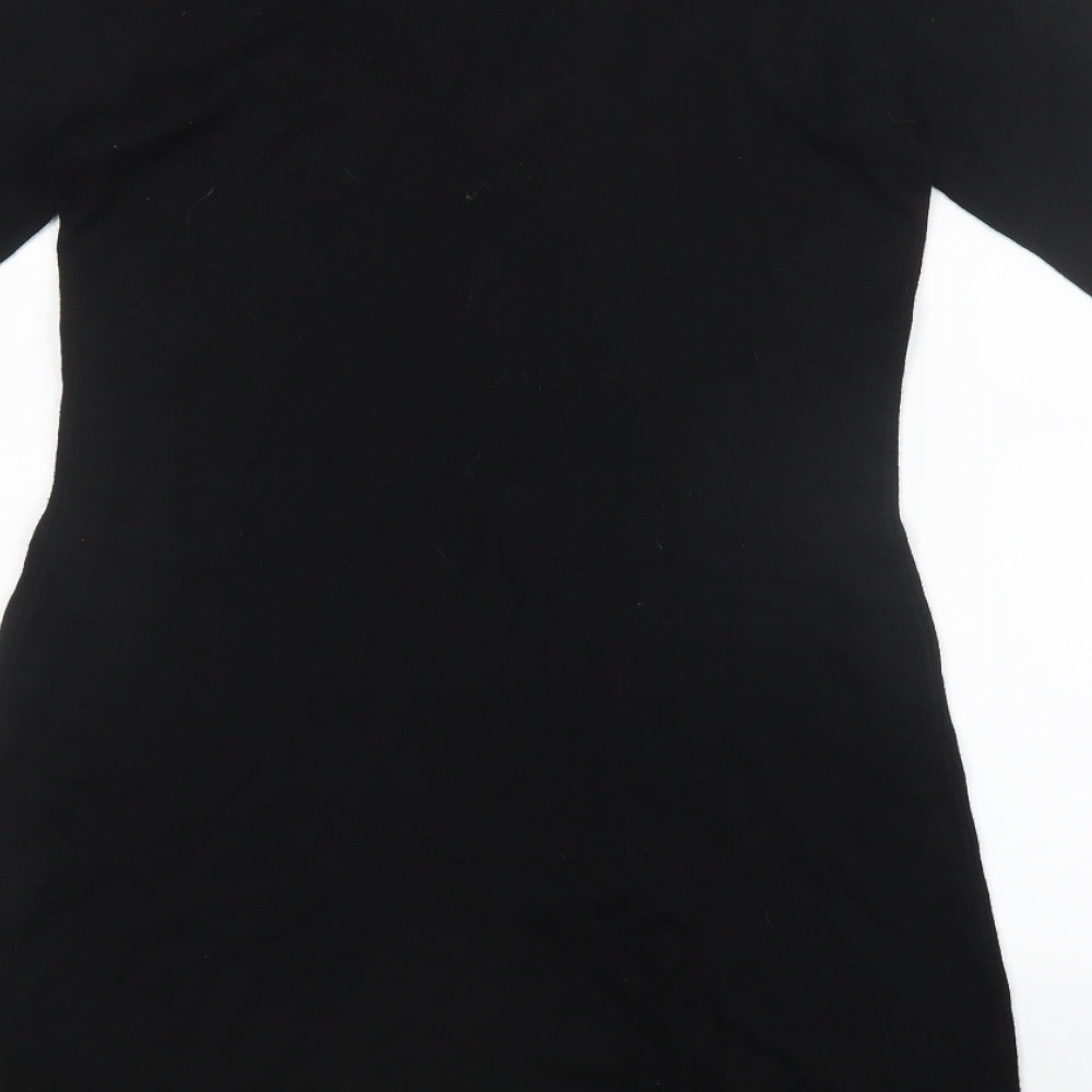 Melrose Womens Black  Knit T-Shirt Dress  Size 14