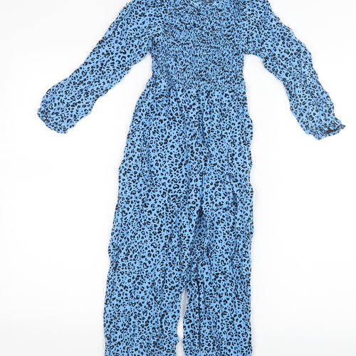 Marks and Spencer Girls Blue Animal Print  Jumpsuit One-Piece Size 6-7 Years