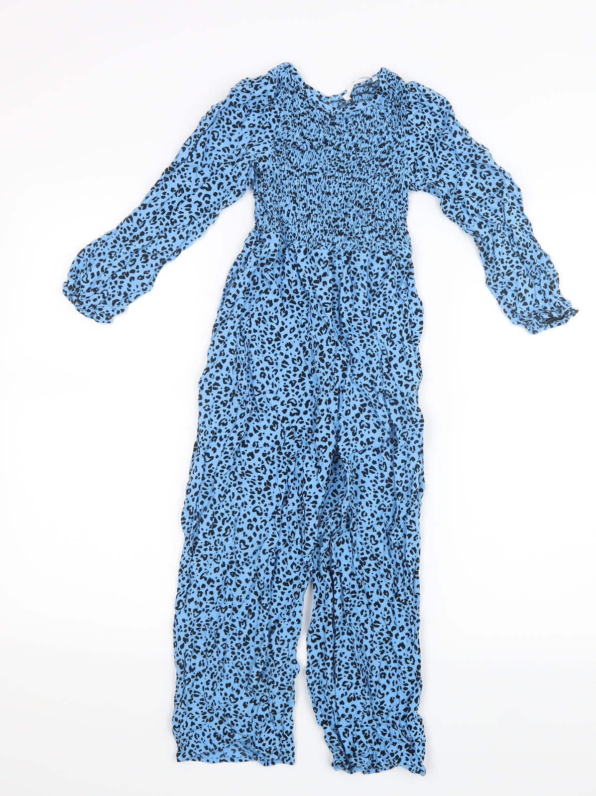 Marks and Spencer Girls Blue Animal Print  Jumpsuit One-Piece Size 6-7 Years