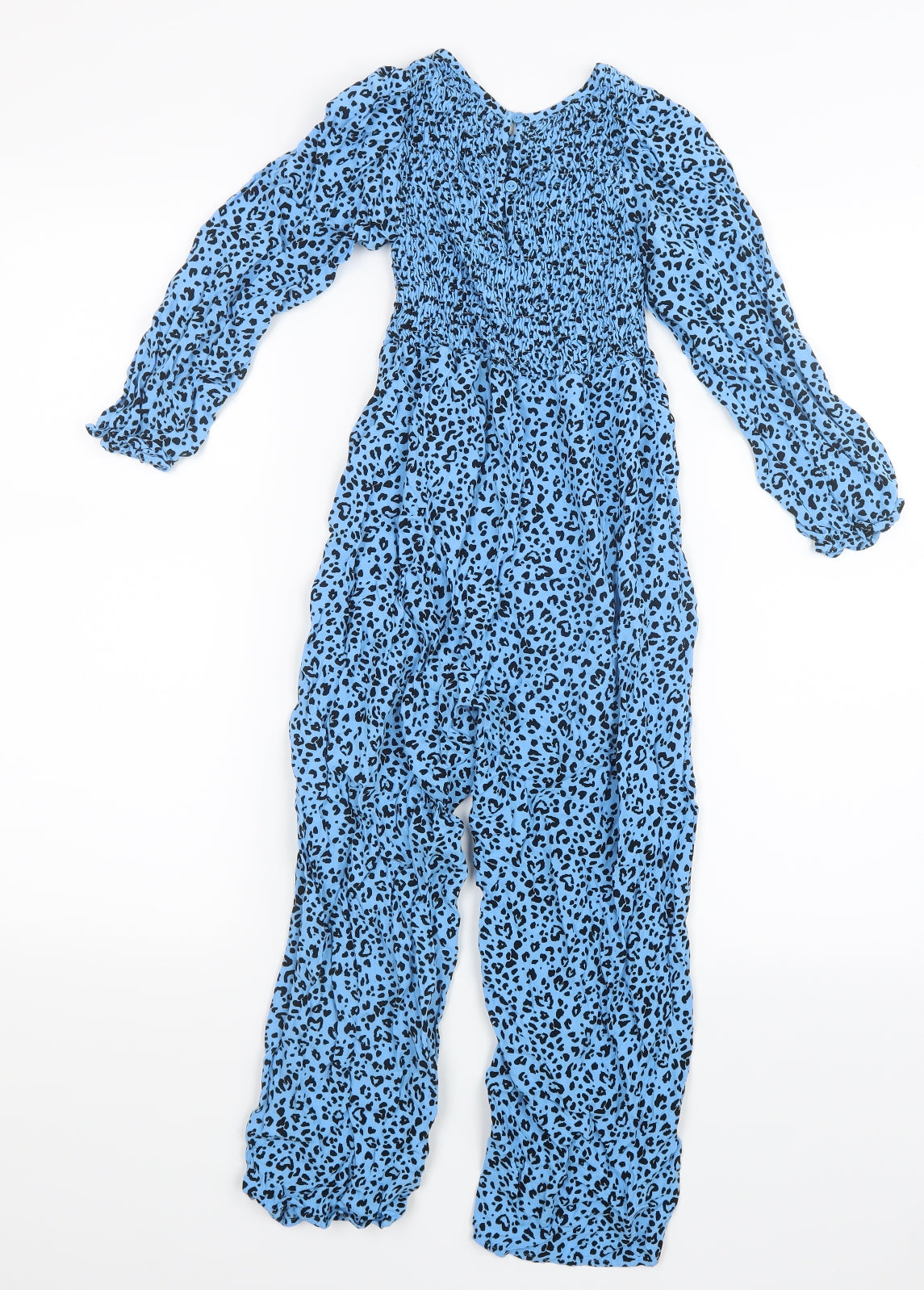 Marks and Spencer Girls Blue Animal Print  Jumpsuit One-Piece Size 6-7 Years
