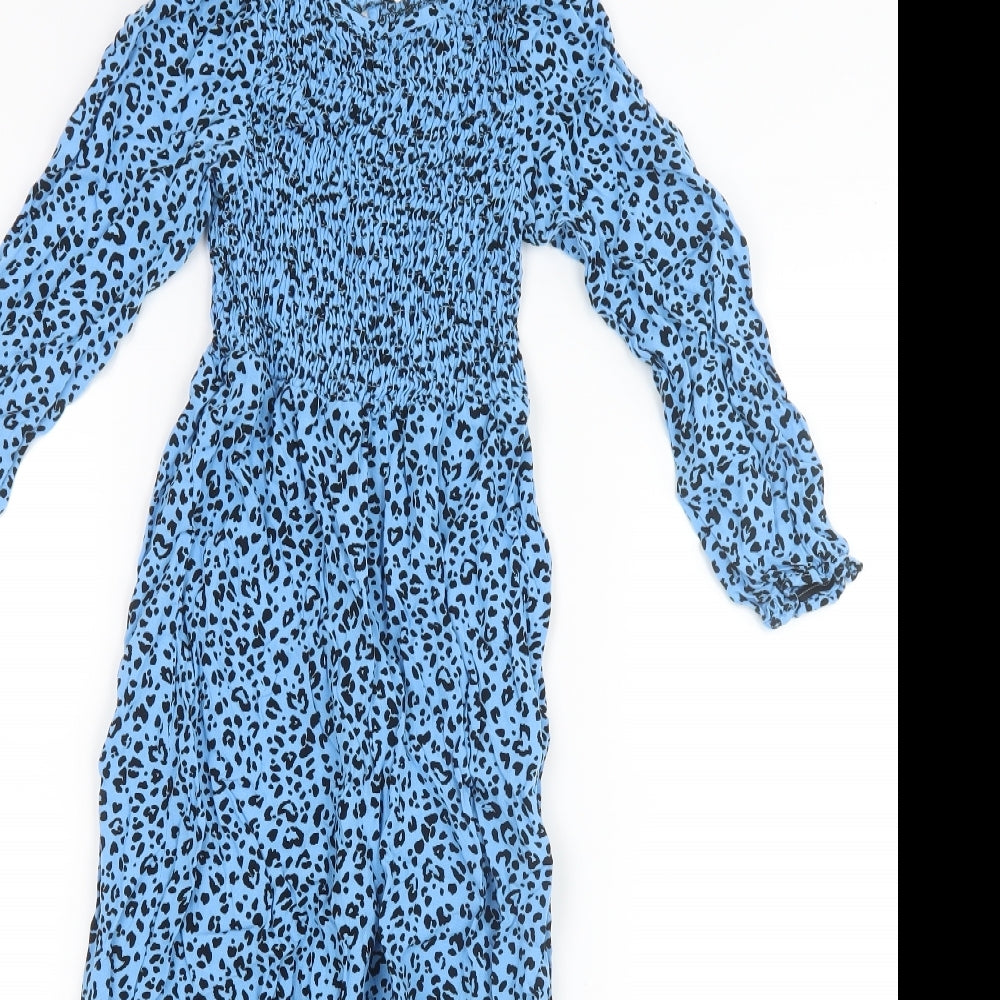Marks and Spencer Girls Blue Animal Print  Jumpsuit One-Piece Size 6-7 Years