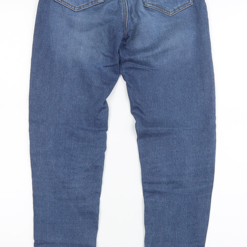 Denim Co. Womens Blue  Denim Straight Jeans Size 6 L29 in