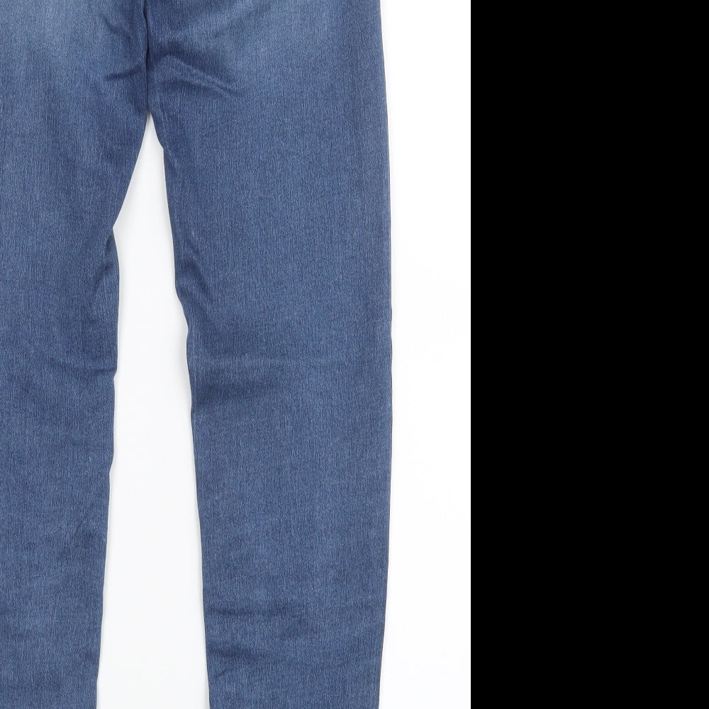 Denim Co. Womens Blue  Denim Straight Jeans Size 6 L29 in