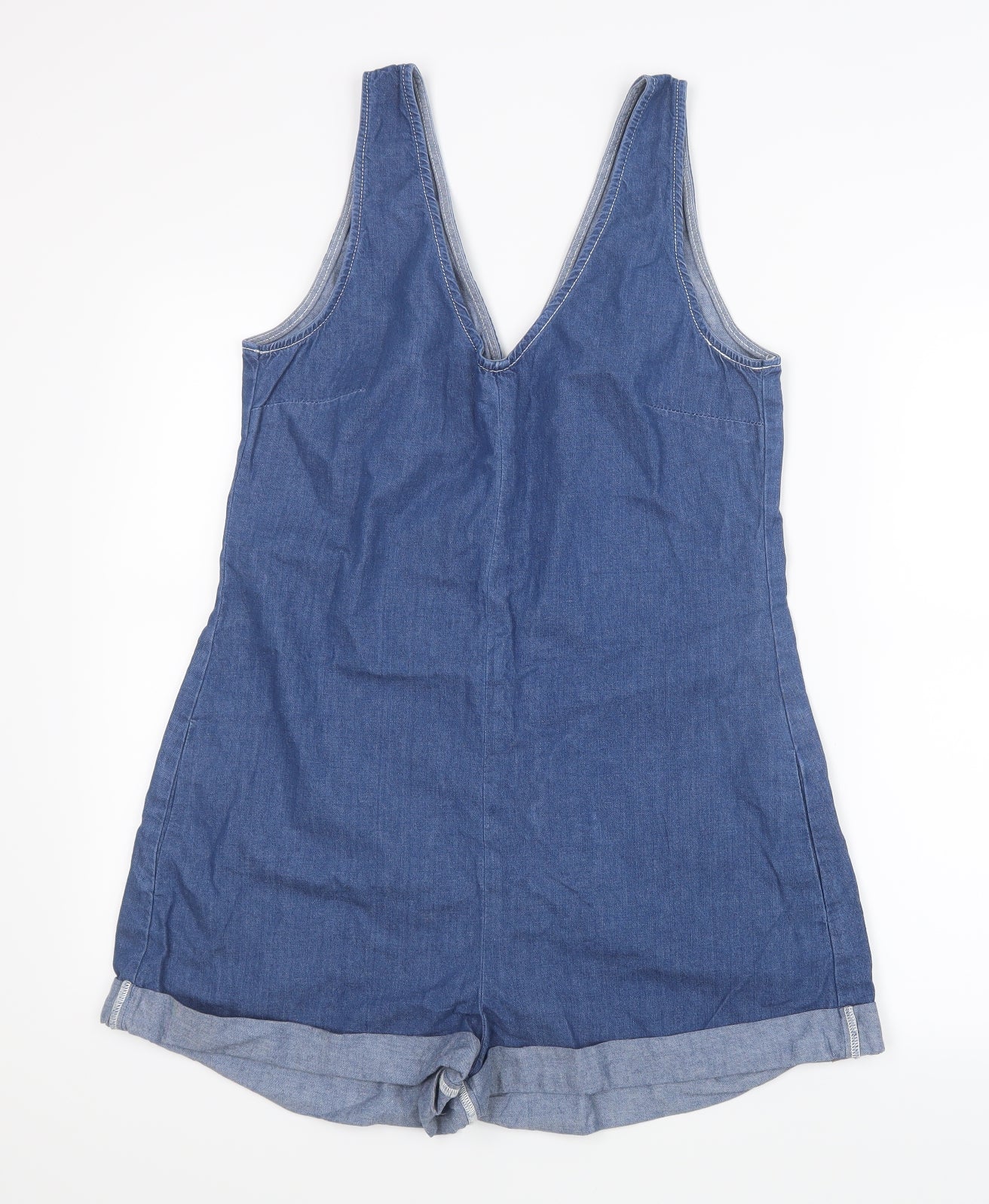 ASOS Womens Blue  Denim Playsuit One-Piece Size 10