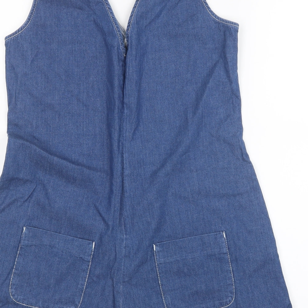 ASOS Womens Blue  Denim Playsuit One-Piece Size 10