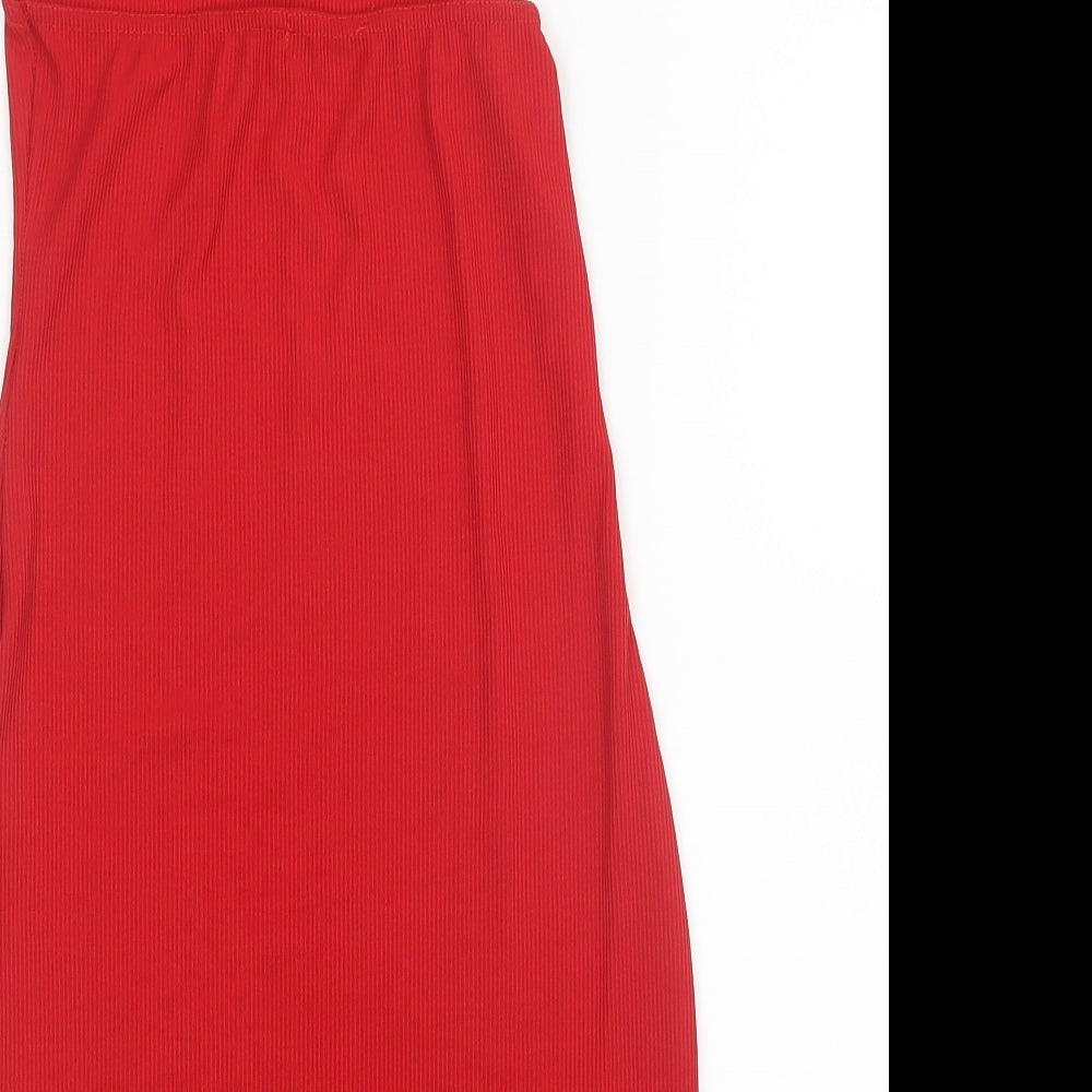 PRETTYLITTLETHING Womens Red   Bodycon  Size 10