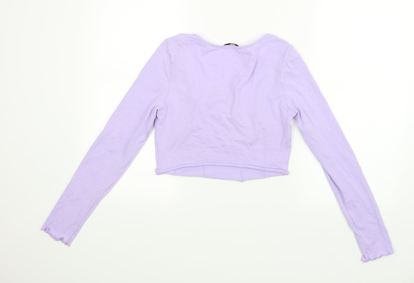 SheIn Womens Purple   Cropped T-Shirt Size L