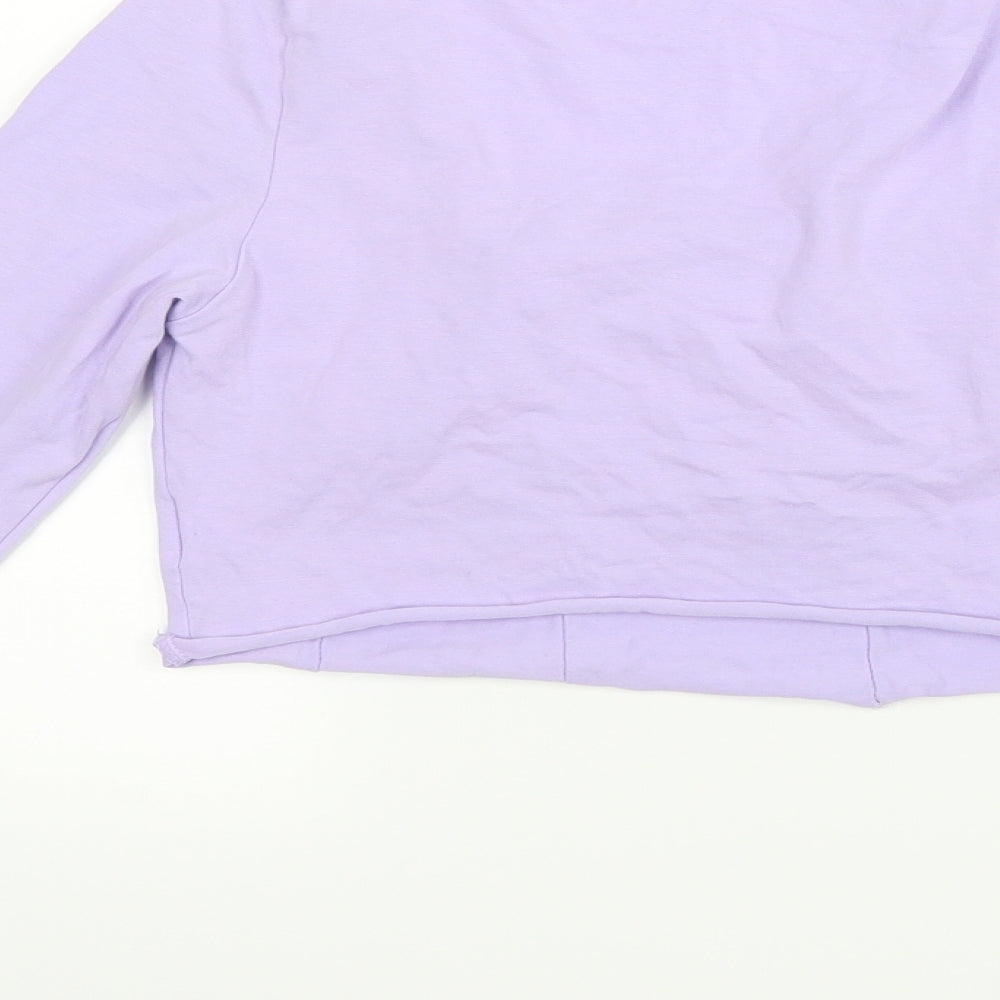 SheIn Womens Purple   Cropped T-Shirt Size L