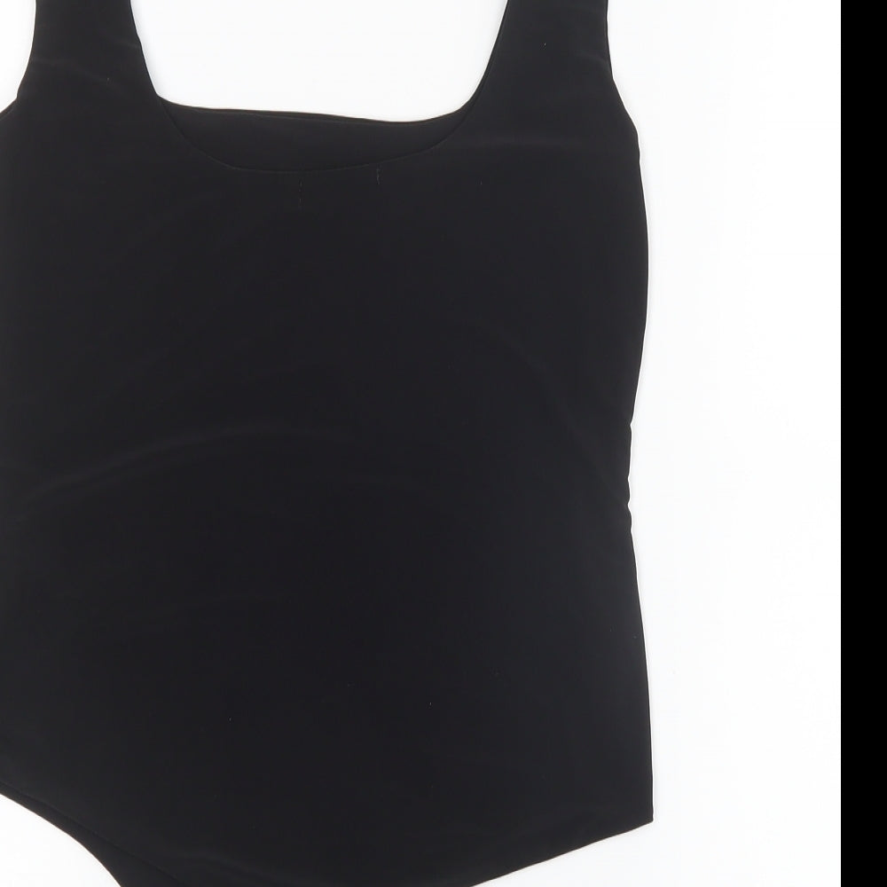 PRETTYLITTLETHING Womens Black   Bodysuit One-Piece Size 12