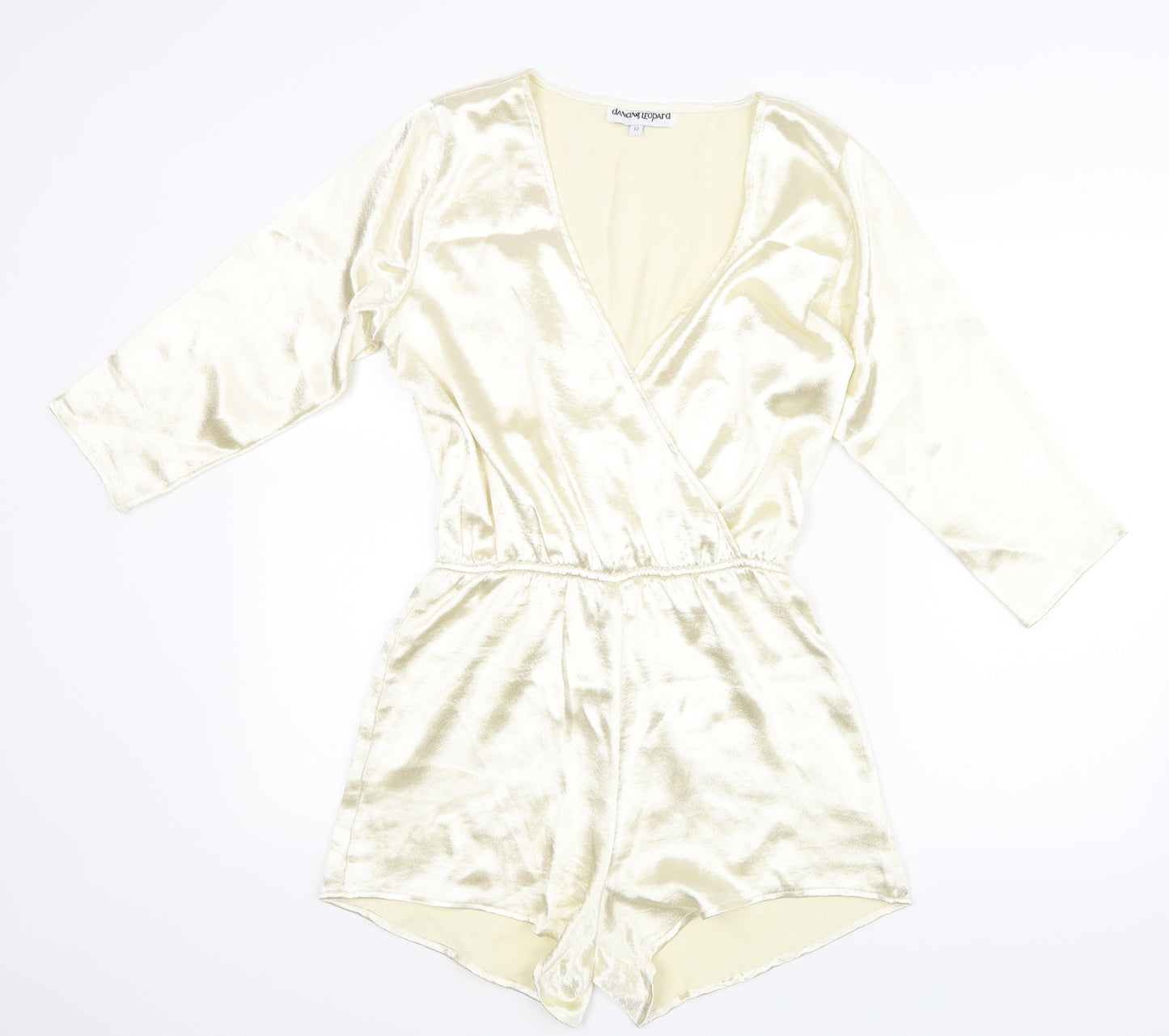 Dancing Leopard Womens Gold   Playsuit One-Piece Size 12