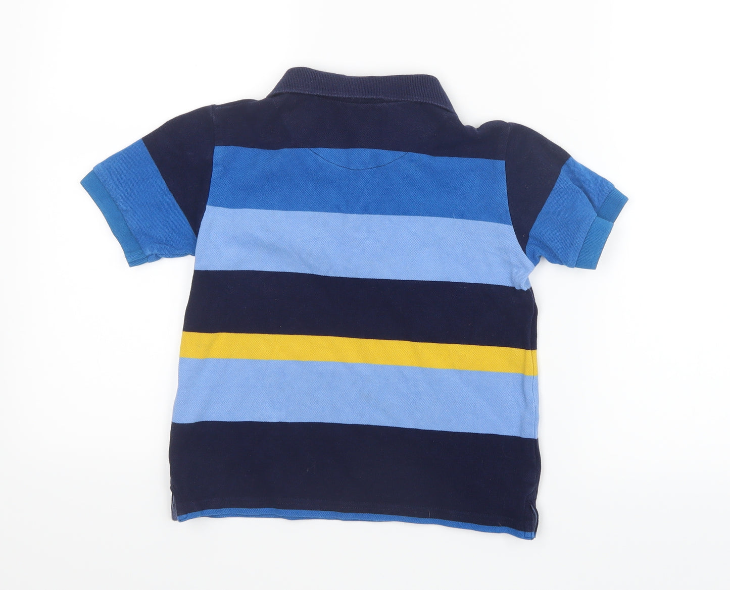 Lyle & Scott Boys Blue Striped  Basic Polo Size 8-9 Years