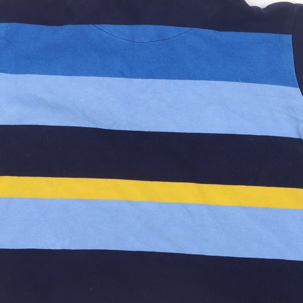 Lyle & Scott Boys Blue Striped  Basic Polo Size 8-9 Years