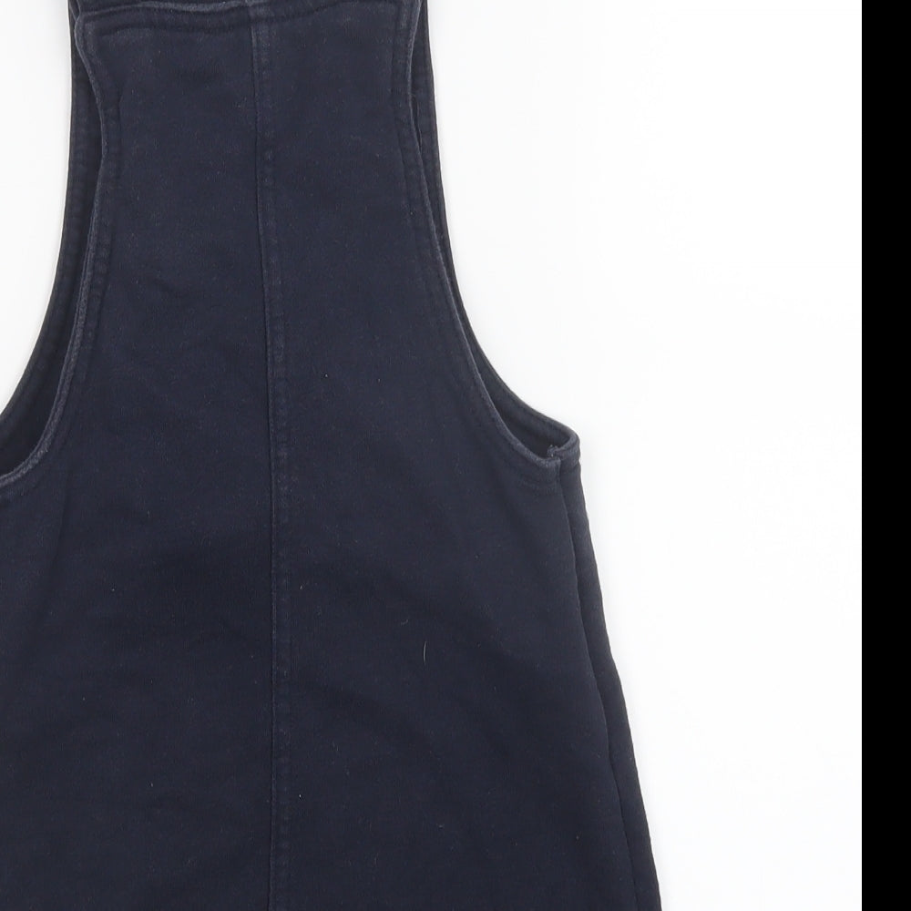 Tesco Girls Blue   Pinafore/Dungaree Dress  Size 6-7 Years  - Elsa Frozen