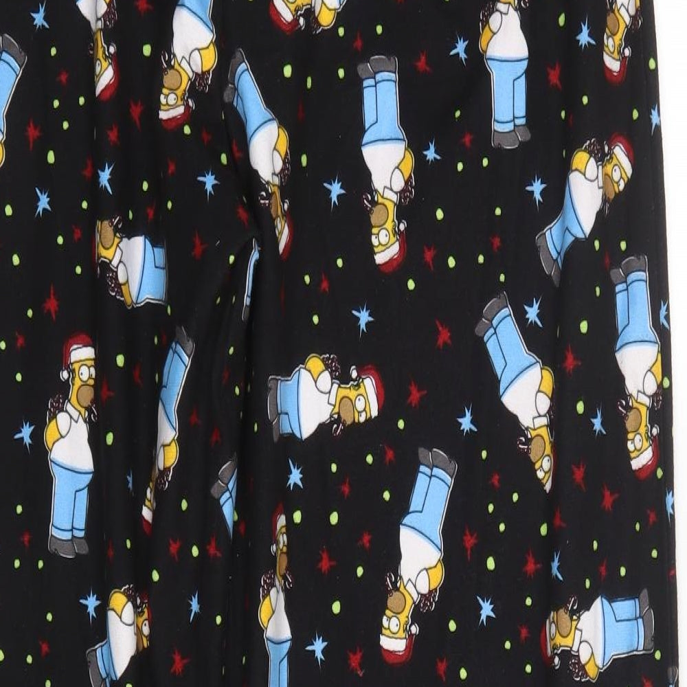 Tesco Mens Black Geometric   Pyjama Pants Size XL  - The Simpsons Christmas