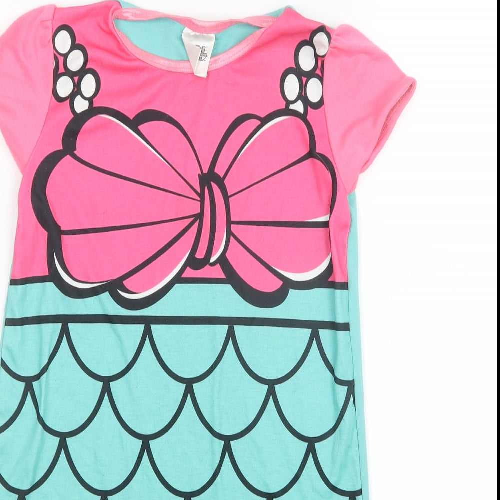 George Girls Pink   Shirt Dress  Size 6-7 Years