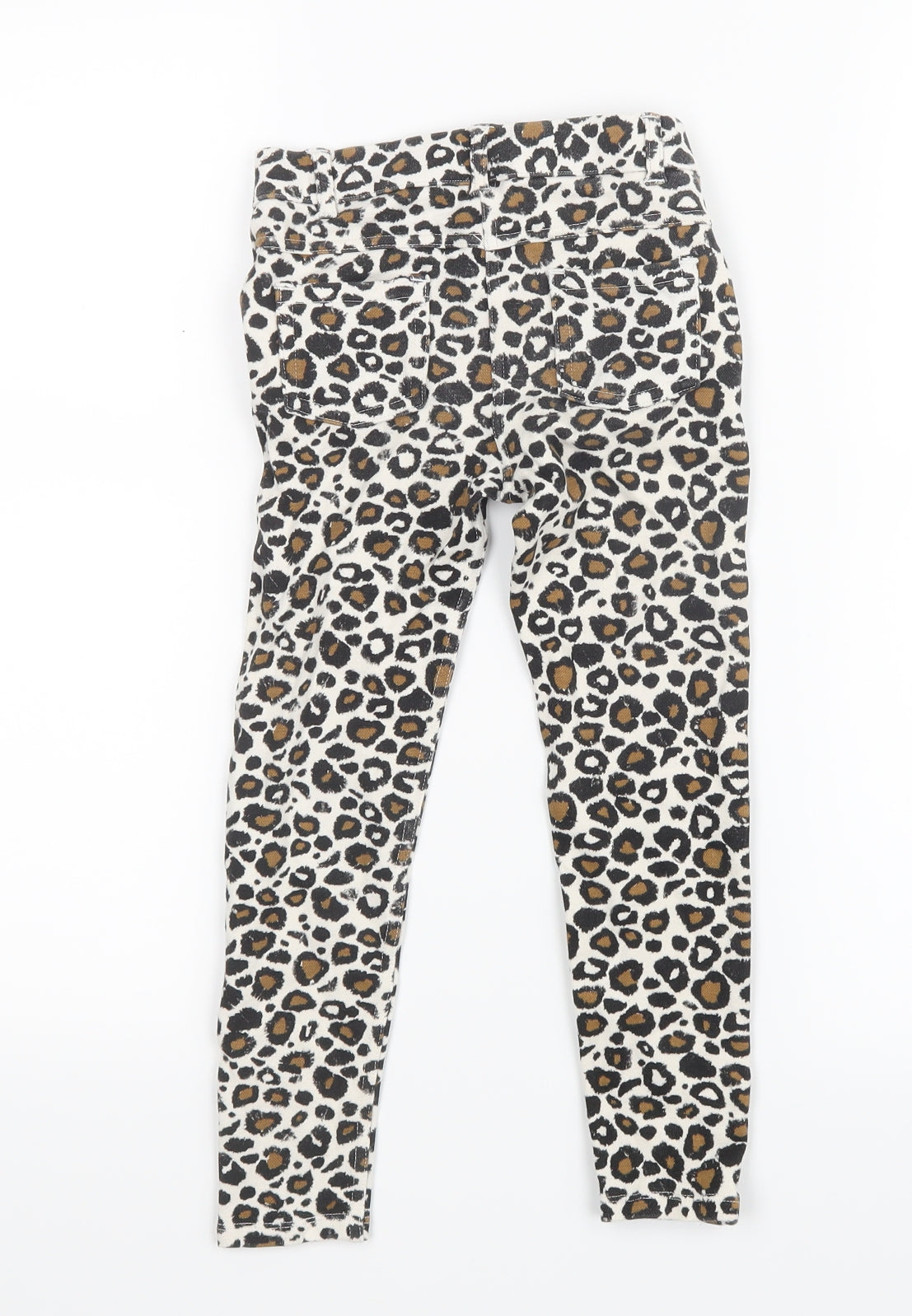 TU Girls Brown Animal Print  Capri Trousers Size 5-6 Years
