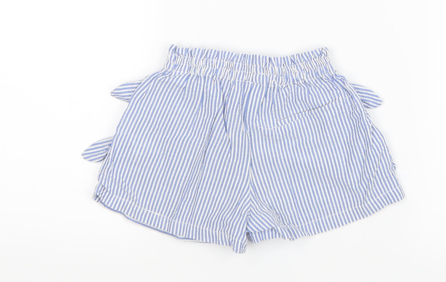 Zara Girls Blue Striped  Boyfriend Shorts Size 2-3 Years