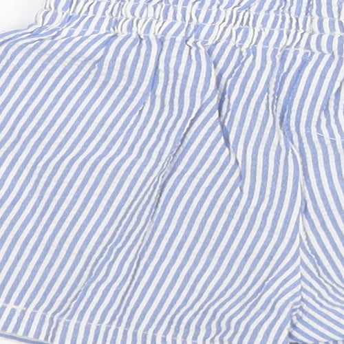 Zara Girls Blue Striped  Boyfriend Shorts Size 2-3 Years