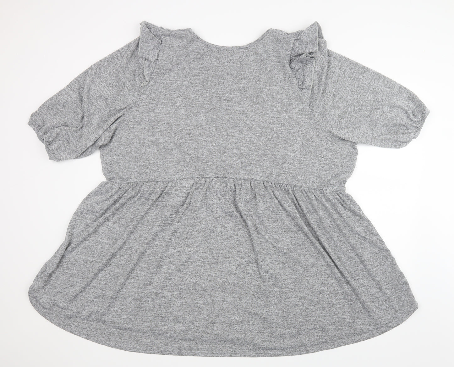 Yours Womens Grey   Basic T-Shirt Size 26