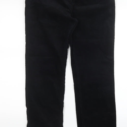 Marks and Spencer Womens Black  Velvet Trousers  Size 14 L30 in