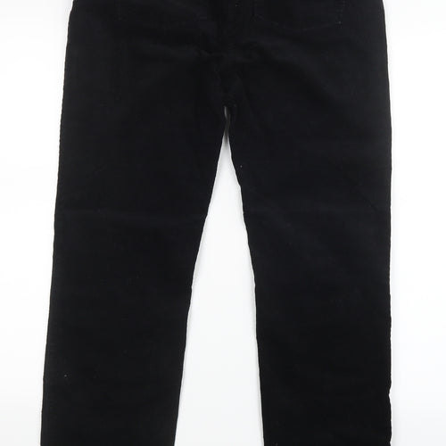 Marks and Spencer Womens Black  Velvet Trousers  Size 14 L30 in