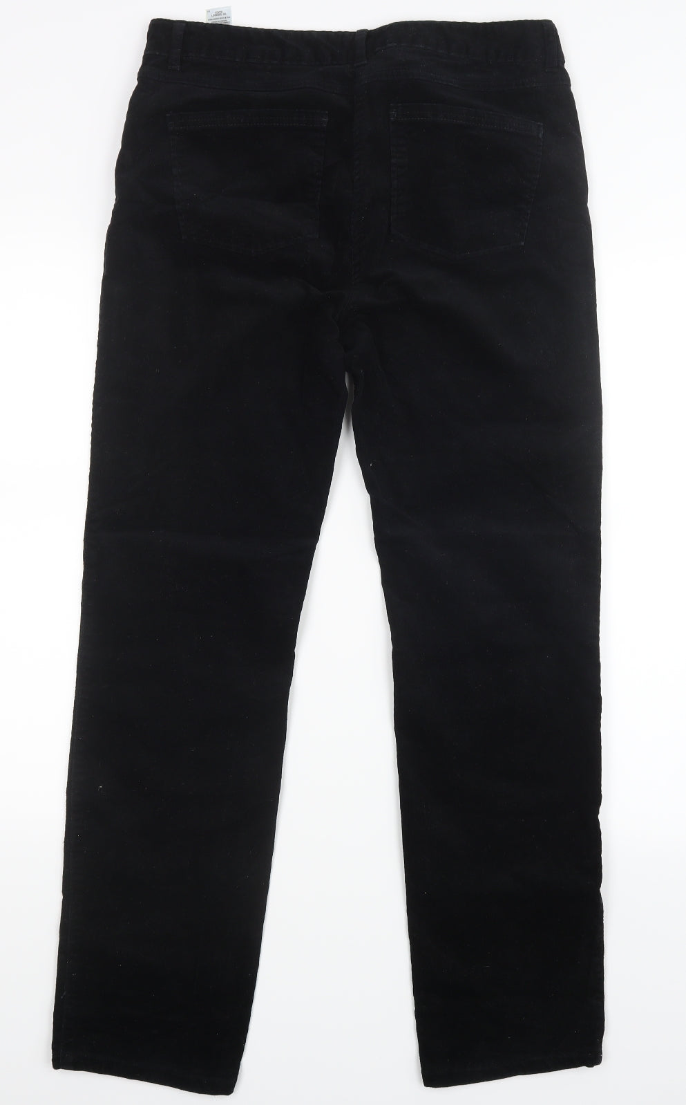 Marks and Spencer Womens Black  Velvet Trousers  Size 14 L30 in