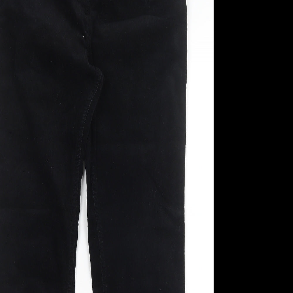 Marks and Spencer Womens Black  Velvet Trousers  Size 14 L30 in