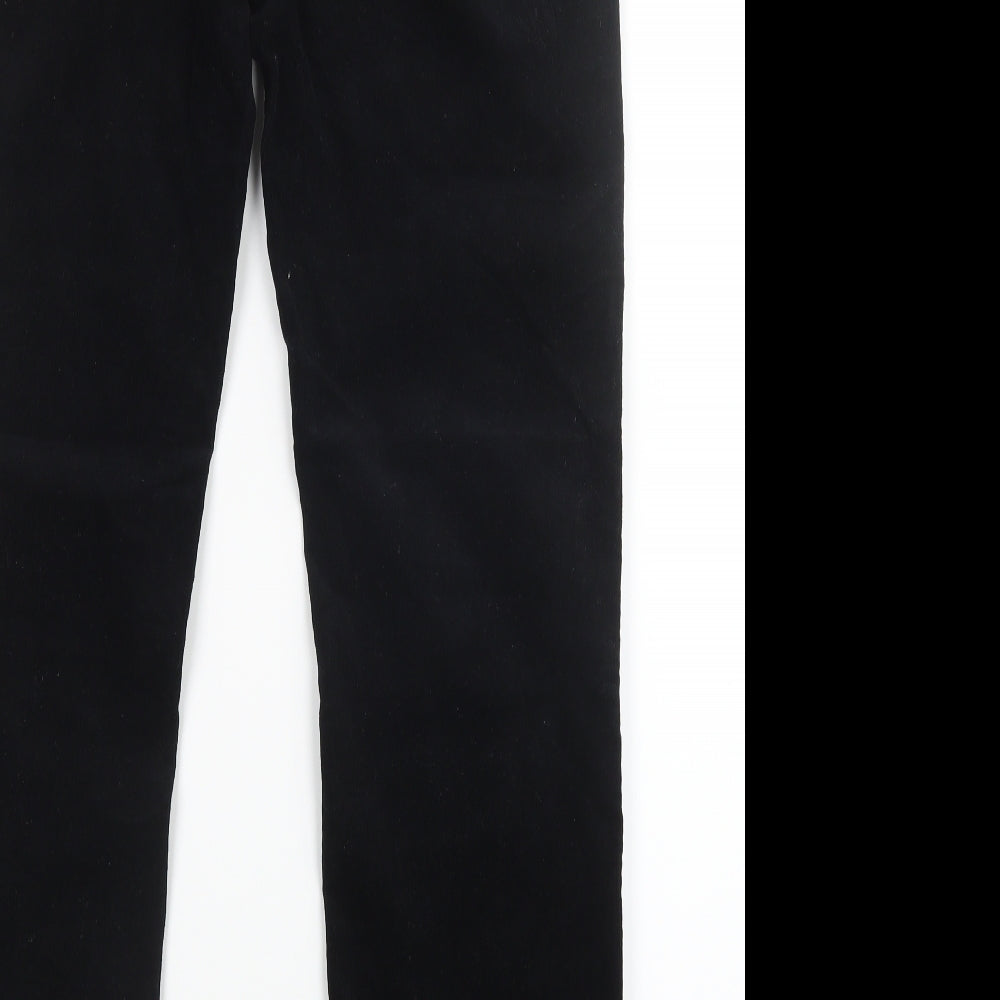 Marks and Spencer Womens Black  Velvet Trousers  Size 14 L30 in