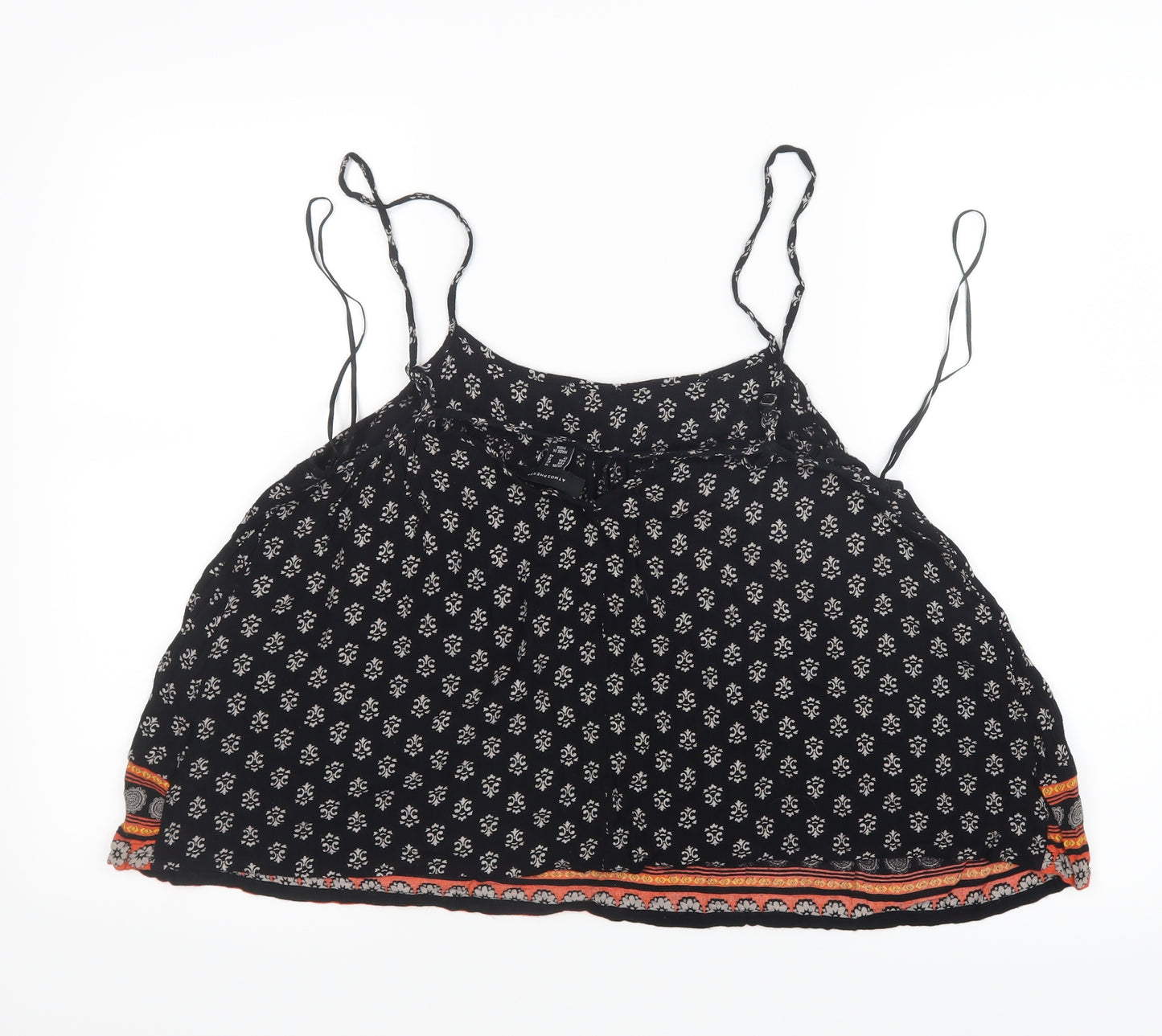 Atmosphere Womens Black Geometric  Basic Tank Size 14