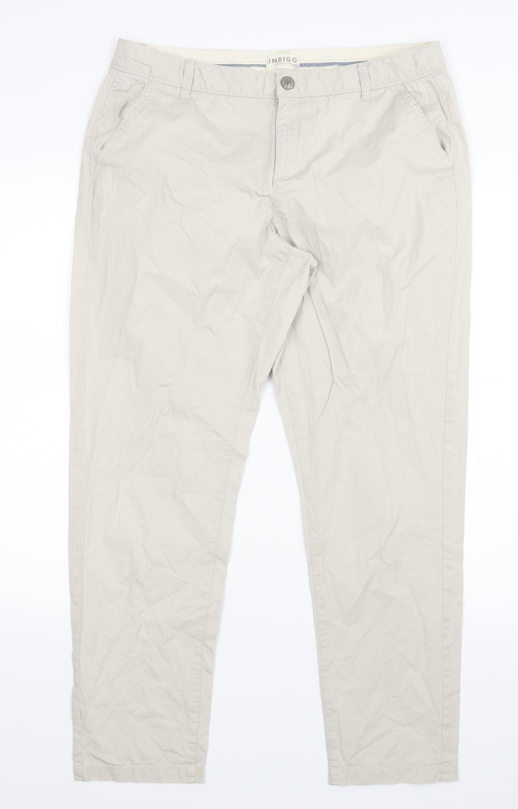 Marks and Spencer Womens Ivory   Trousers  Size 14 L28.5 in