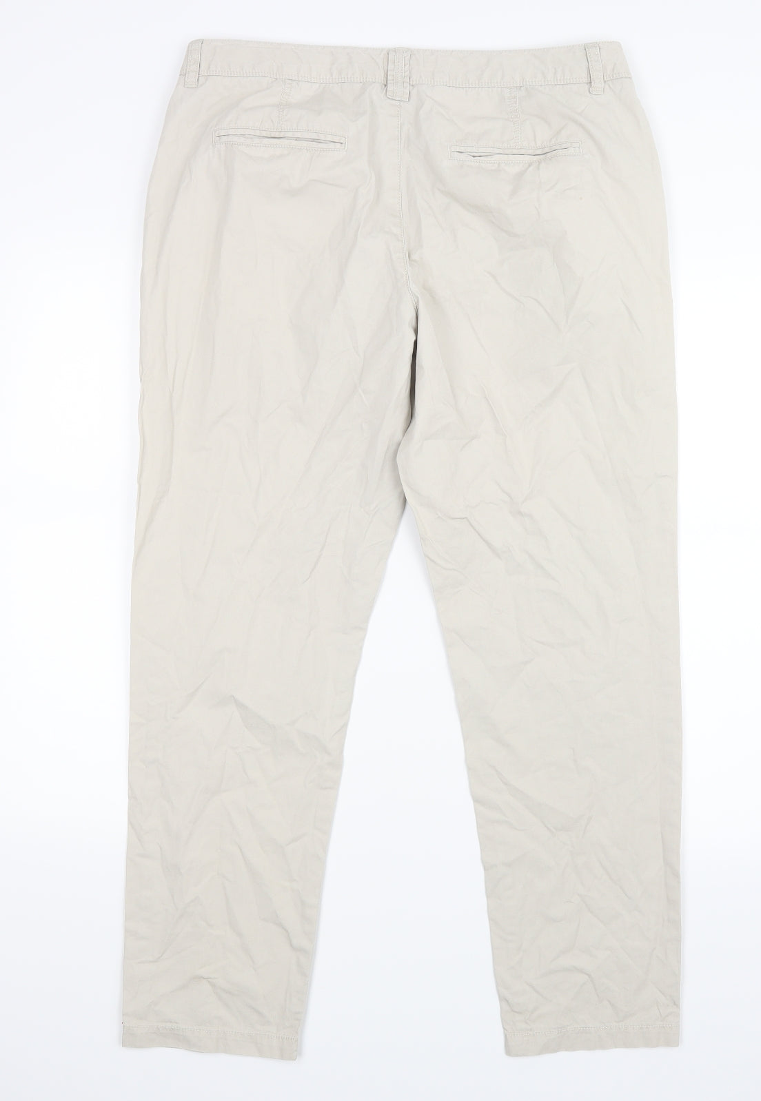 Marks and Spencer Womens Ivory   Trousers  Size 14 L28.5 in