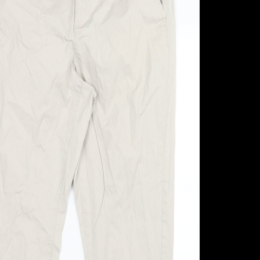 Marks and Spencer Womens Ivory   Trousers  Size 14 L28.5 in