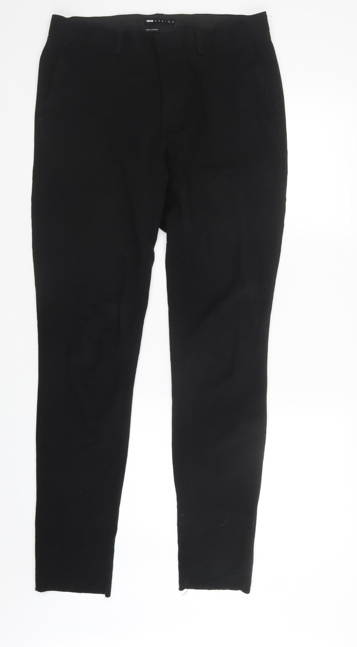 ASOS Mens Black   Trousers  Size 32 in L32 in