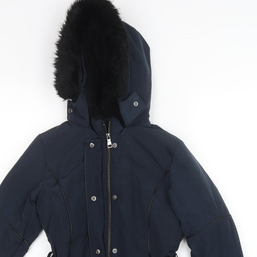 River Island Girls Blue   Jacket Coat Size 12 Years