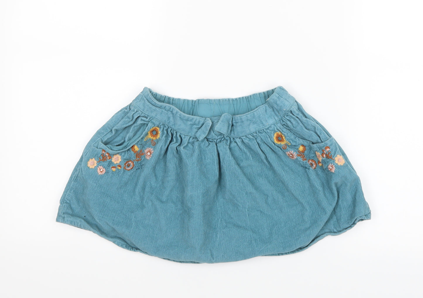 TU Girls Blue  Velvet A-Line Skirt Size 3-4 Years
