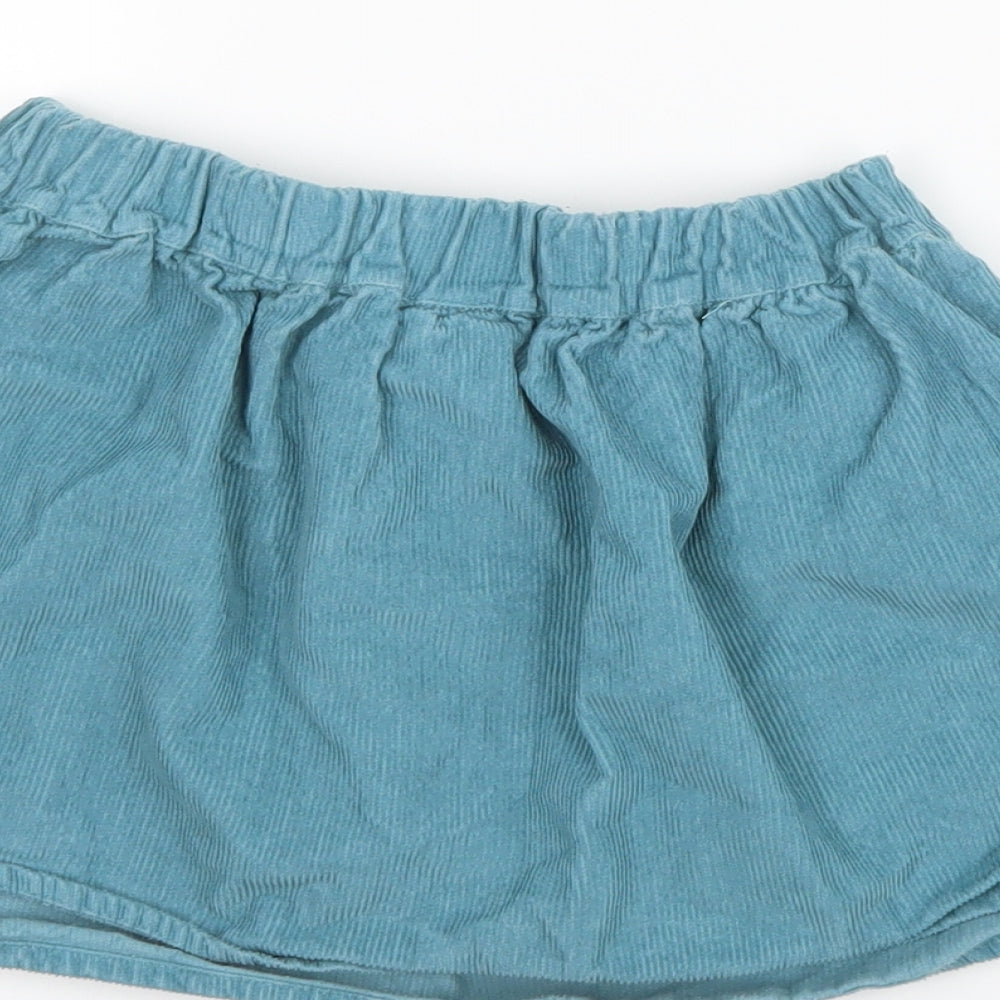 TU Girls Blue  Velvet A-Line Skirt Size 3-4 Years