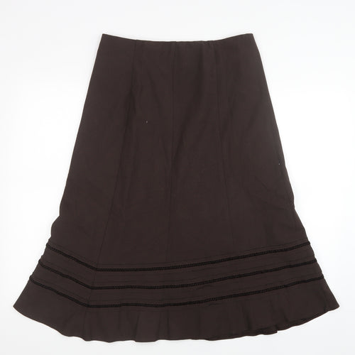 Marks and Spencer Womens Brown   A-Line Skirt Size 12