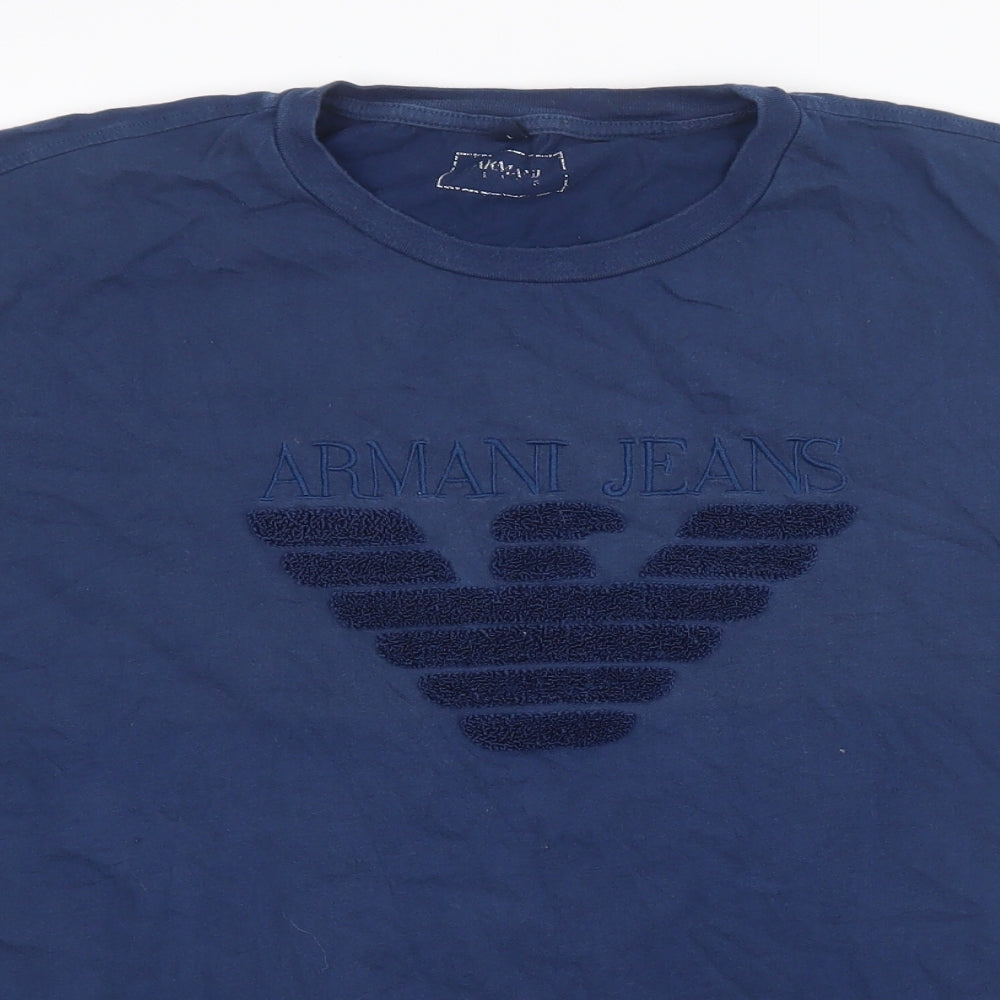 ARMANI Mens Blue    T-Shirt Size L