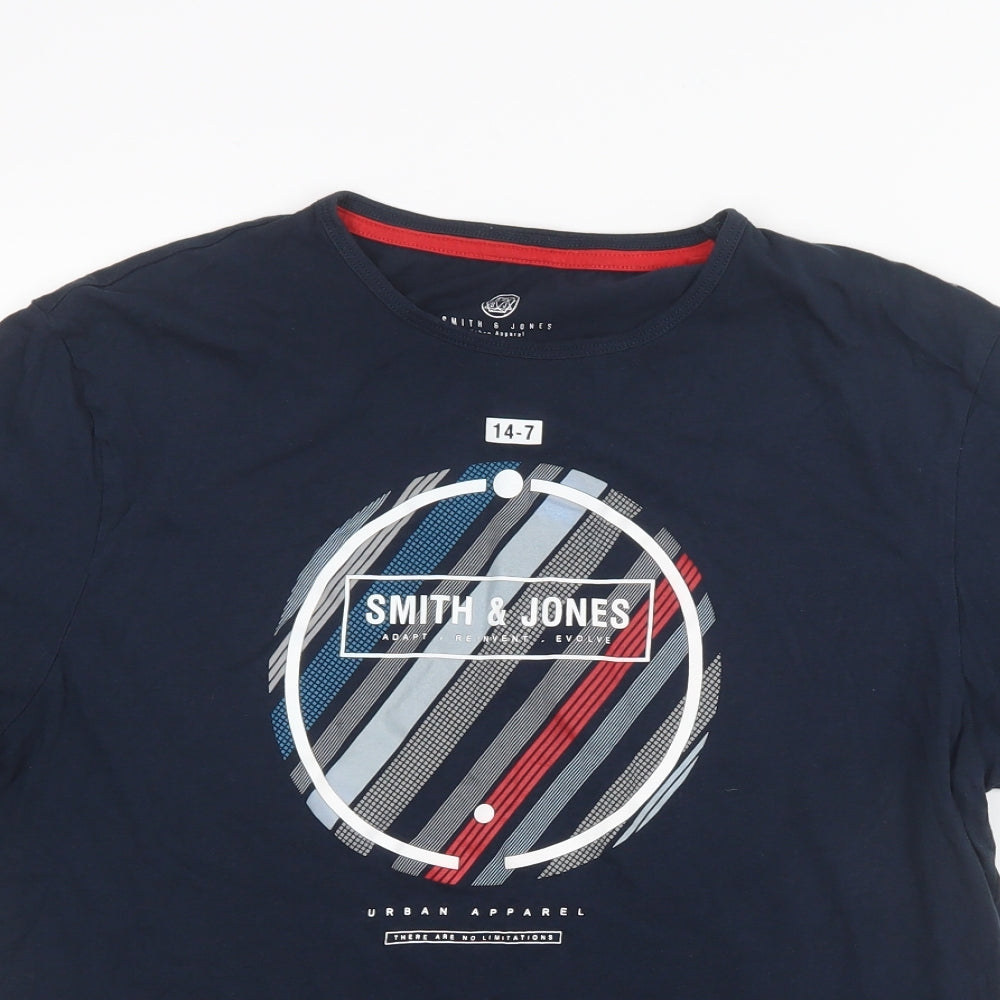 Smith & Jones Mens Blue    T-Shirt Size L