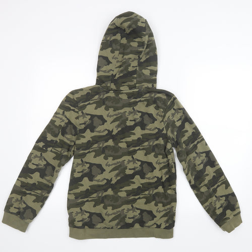 Nutmeg Boys Green Camouflage  Pullover Hoodie Size 13-14 Years