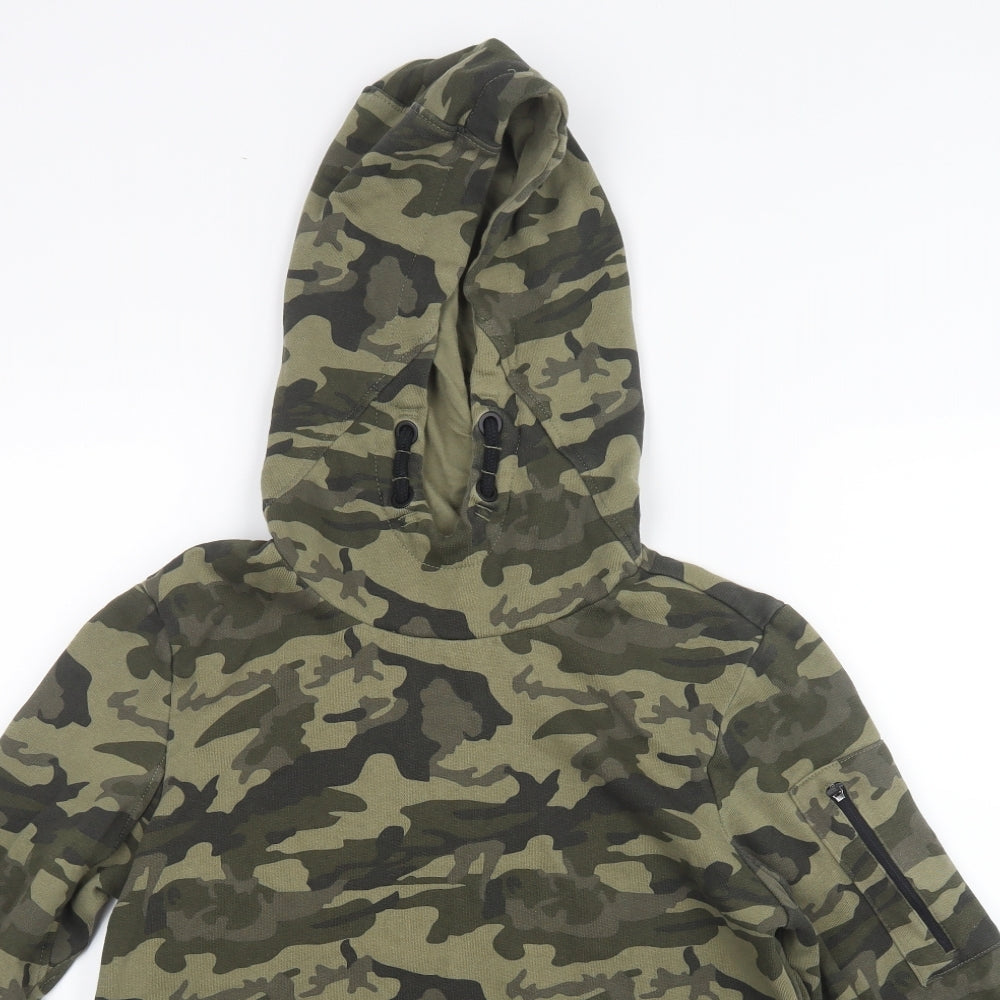 Nutmeg Boys Green Camouflage  Pullover Hoodie Size 13-14 Years