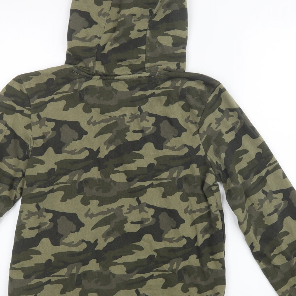Nutmeg Boys Green Camouflage  Pullover Hoodie Size 13-14 Years