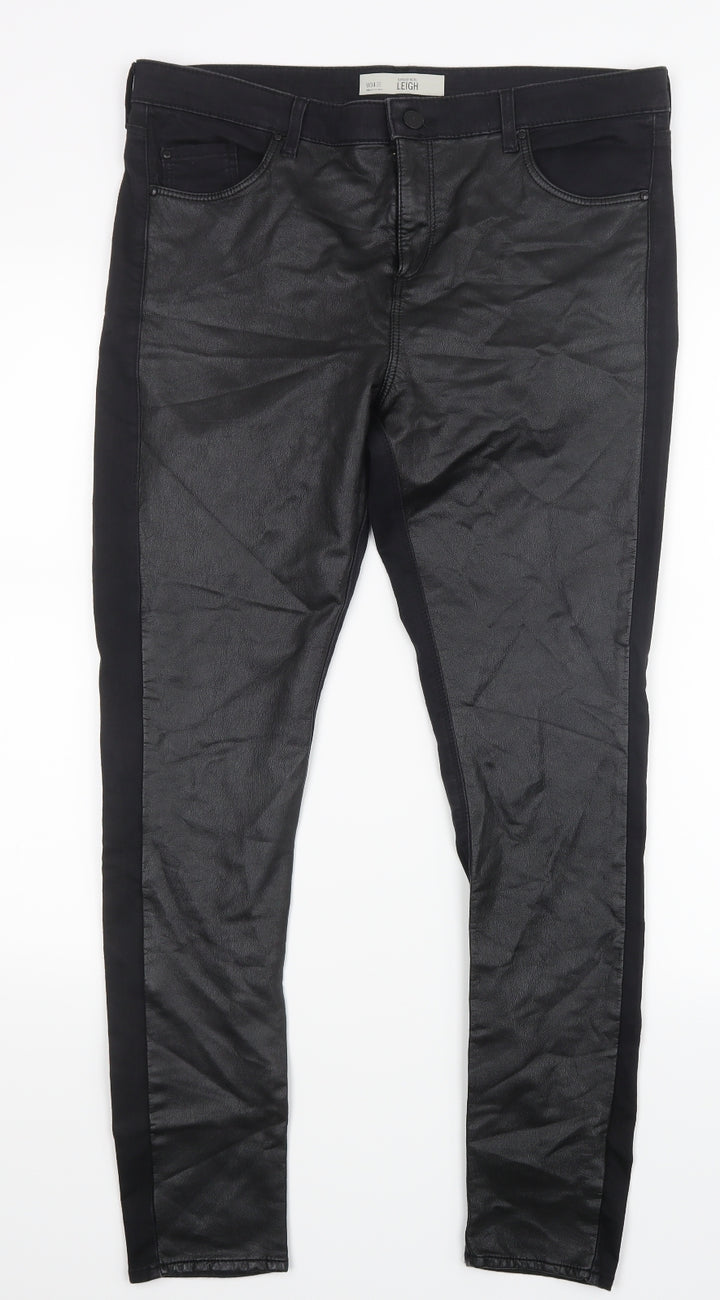 Topshop Womens Black Trousers Size 34 in L28 in