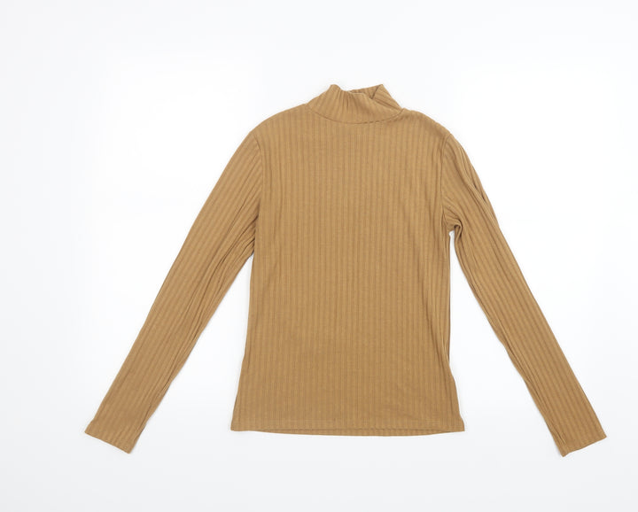 Topshop Womens Brown   Basic T-Shirt Size 10