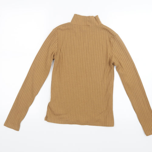 Topshop Womens Brown   Basic T-Shirt Size 10