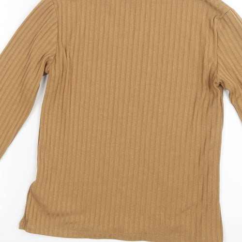 Topshop Womens Brown   Basic T-Shirt Size 10