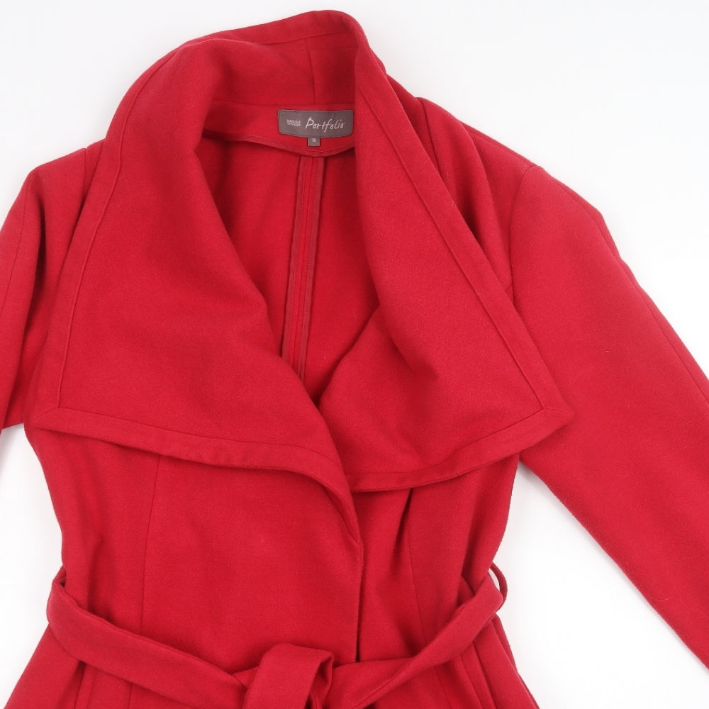 Marks and Spencer Womens Red   Pea Coat Coat Size 16