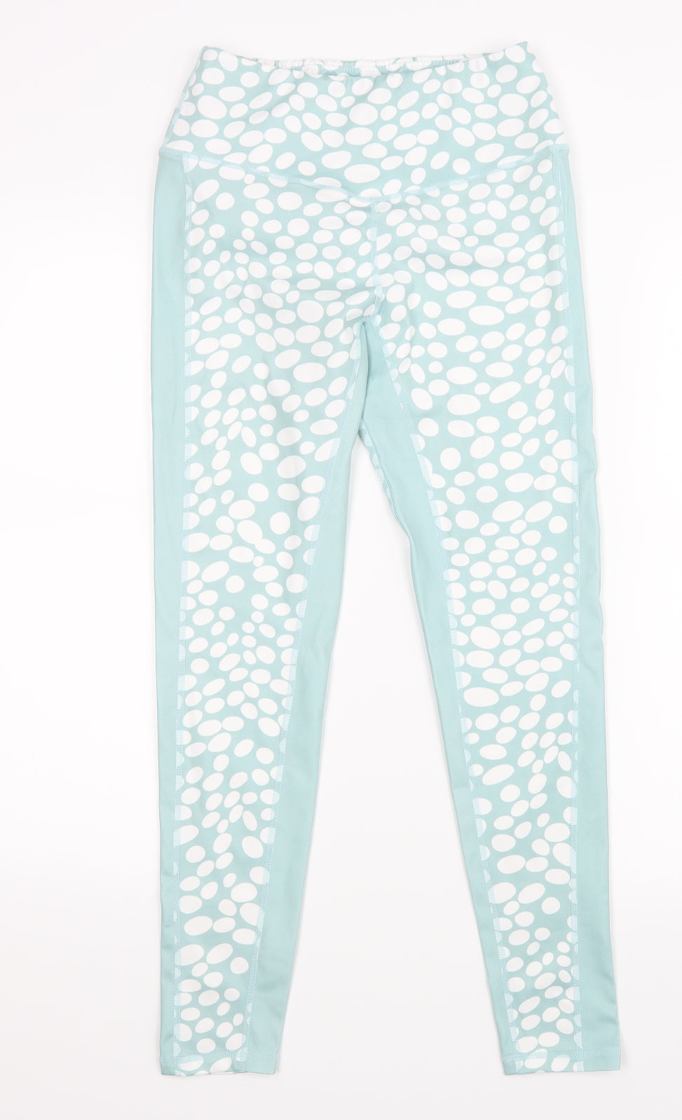 Preworn Womens Green Polka Dot  Capri Leggings Size M L26 in