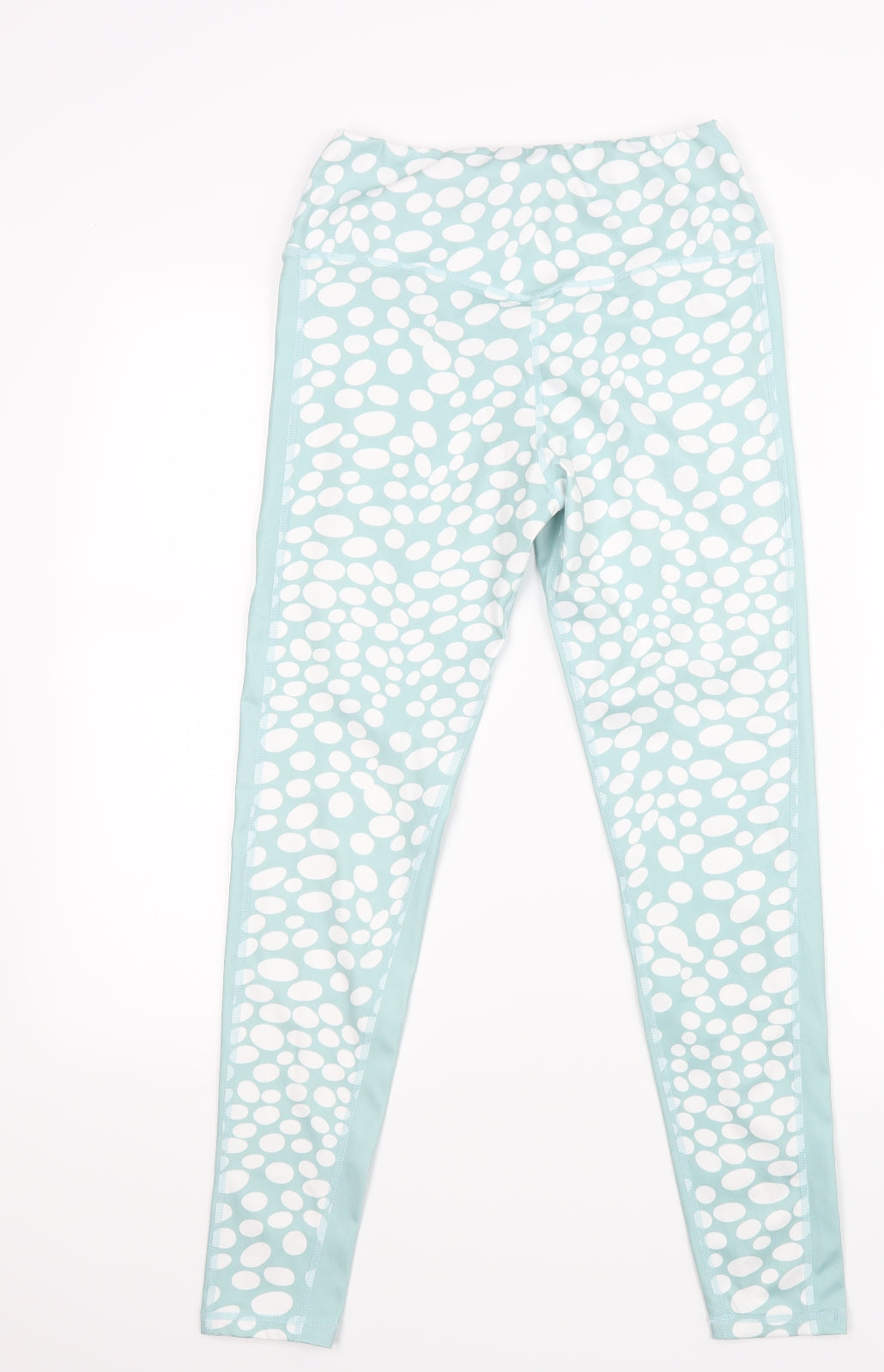 Preworn Womens Green Polka Dot  Capri Leggings Size M L26 in