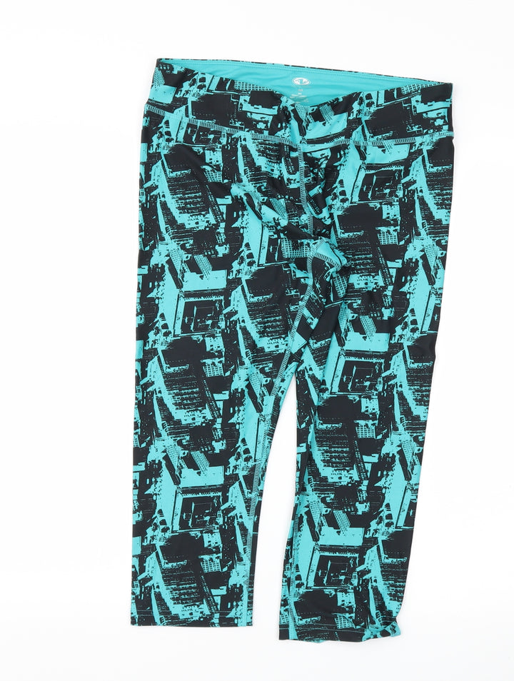 Active Works Womens Blue Capri Leggings Size M L20 in - Stretch waistband